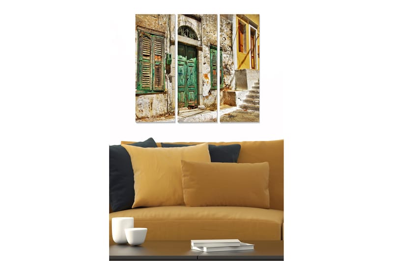 Tavla Building 3-pack Flerfärgad - 20x50 cm - Inredning & dekor - Tavlor & konst - Canvastavla