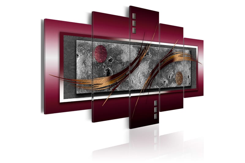 Tavla Burgundy Elegance 200X100 Röd, Artgeist sp. z o. o.