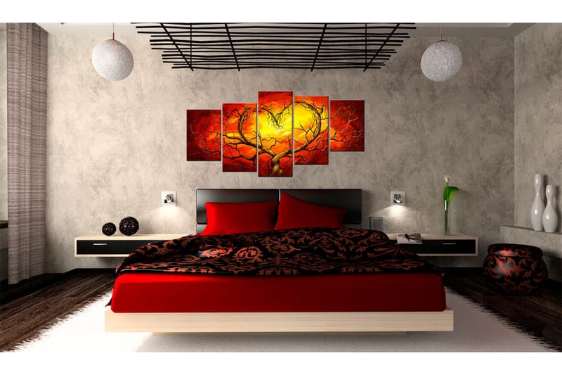 Tavla Burning Heart 200x100, Artgeist sp. z o. o.
