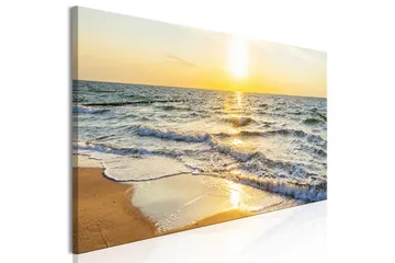Tavla Calm Waves (1 Part) Narrow Golden 135x45 - Inredning & dekor - Tavlor & konst - Canvastavla