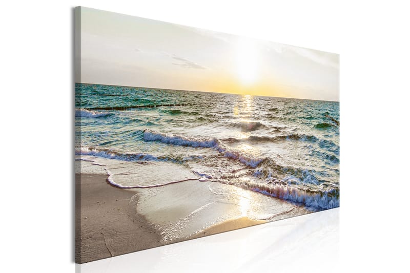 TAVLA Calm Waves (1 Part) Narrow Grey 135x45 - Artgeist sp. z o. o. - Inredning & dekor - Tavlor & konst - Canvastavla
