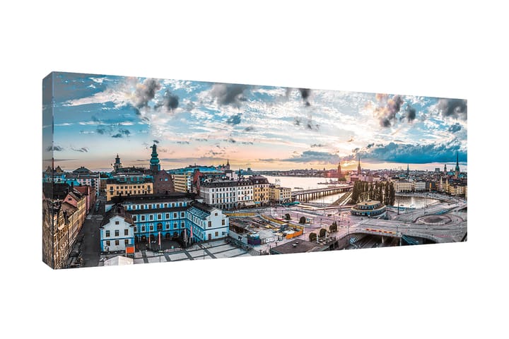 Tavla Canvas Slussen, Stockholm Flerfärgad 60X150 - 60x150 cm - Canvastavla