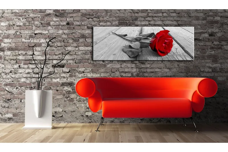 Tavla Carmine Rose 135x45 - Artgeist sp. z o. o. - Inredning & dekor - Tavlor & konst - Canvastavla