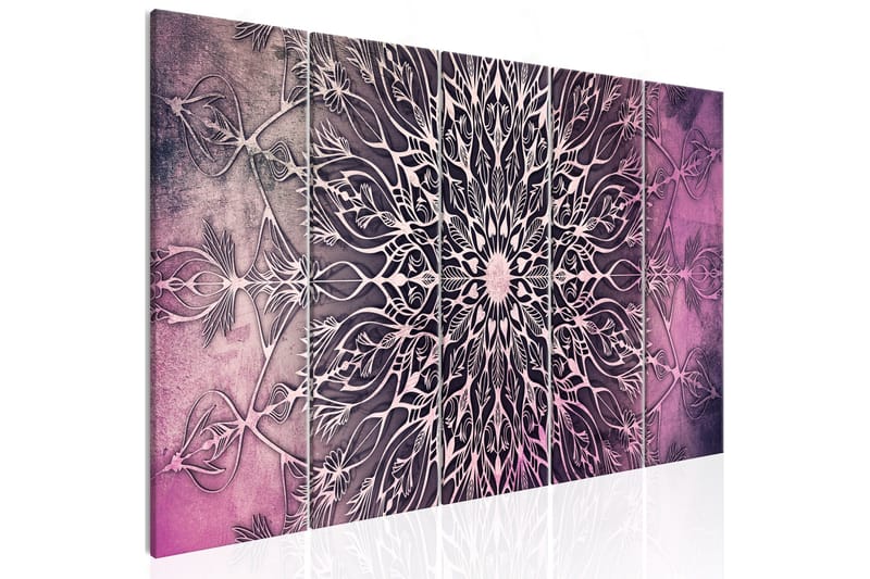 Tavla Center 5 Parts Narrow Pink 225x90, Artgeist sp. z o. o.