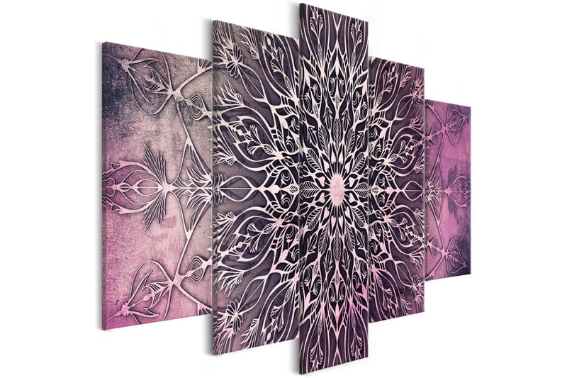 Tavla Center 5 Parts Wide Pink 100x50, Artgeist sp. z o. o.