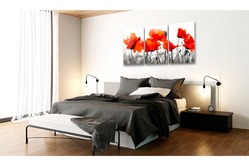 Tavla Charming Poppies 60x30 - Artgeist sp. z o. o. - Inredning & dekor - Tavlor & konst - Canvastavla