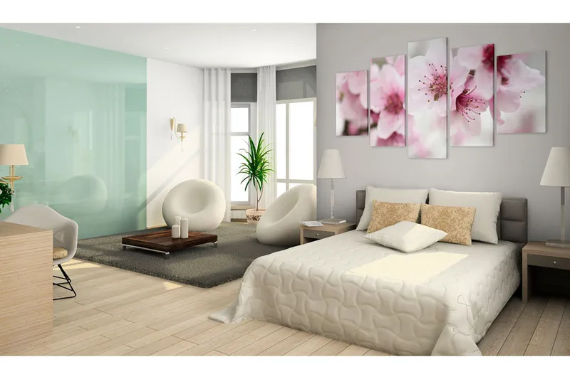 Tavla Cherry- Gentleness And Beauty 200X100 Rosa - Artgeist sp. z o. o. - Inredning & dekor - Tavlor & konst - Canvastavla