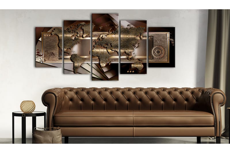 Tavla Chestnut Map 200X100 Brun - Artgeist sp. z o. o. - Inredning & dekor - Tavlor & konst - Canvastavla