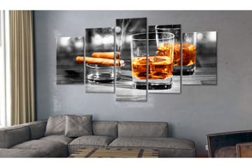 Tavla Cigars And Whiskey 200x100 - Artgeist sp. z o. o. - Inredning & dekor - Tavlor & konst - Canvastavla