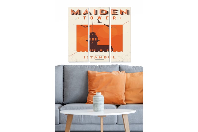 Tavla City 3-Pack Flerfärgad 20X50 - 20x50 cm - Inredning & dekor - Tavlor & konst - Canvastavla