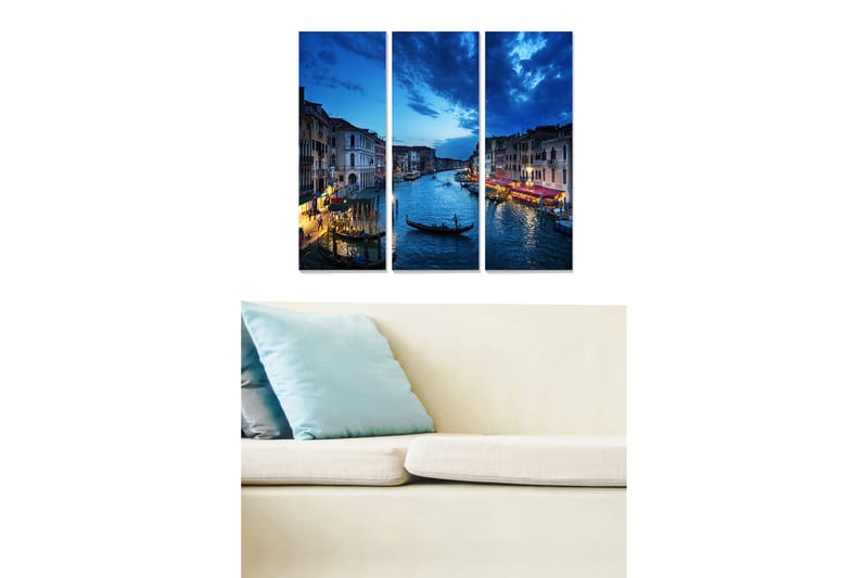 Tavla City 3-Pack Flerfärgad 20X50 - 20x50 cm - Canvastavla