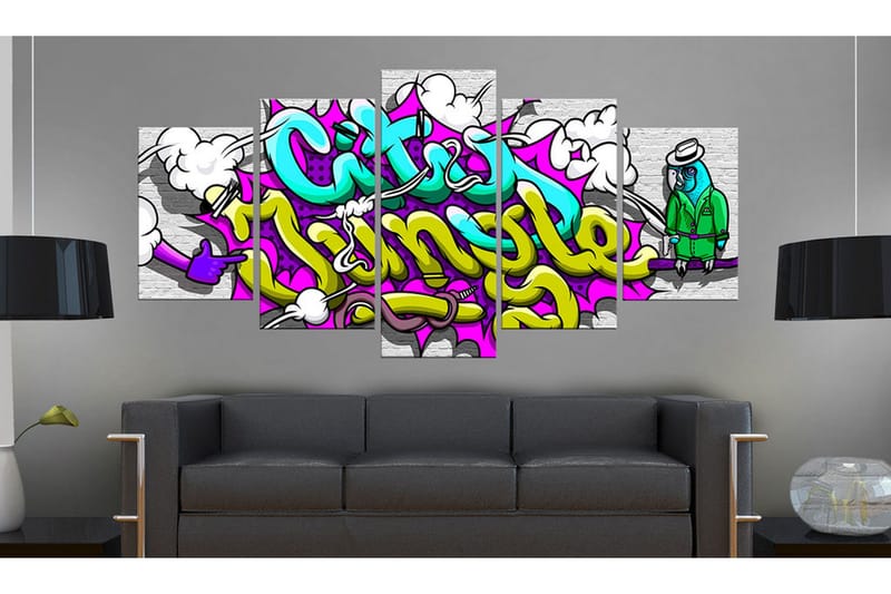 Tavla City Jungle 200x100 - Artgeist sp. z o. o. - Inredning & dekor - Tavlor & konst - Canvastavla