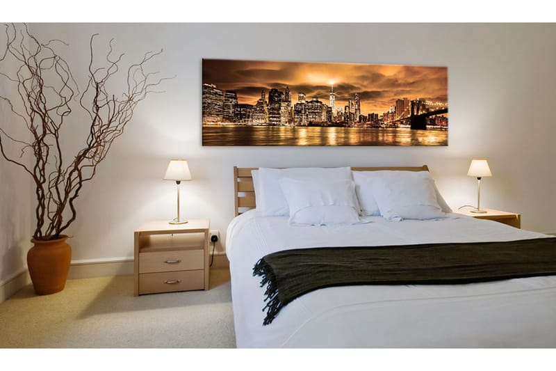Tavla City Of The Setting Sun 150X50 Brun Städer - Artgeist sp. z o. o. - Inredning & dekor - Tavlor & konst - Canvastavla