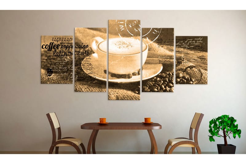 TAVLA Coffe Espresso Cappuccino Latte Machiato 200x100 - Artgeist sp. z o. o. - Inredning & dekor - Tavlor & konst - Canvastavla