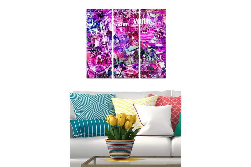 Tavla Colorful 3-Pack Flerfärgad 20X50 - 20x50 cm - Inredning & dekor - Tavlor & konst - Canvastavla