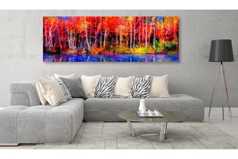 Tavla Colorful Autumn Trees 120x40 - Artgeist sp. z o. o. - Inredning & dekor - Tavlor & konst - Canvastavla