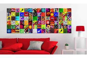 Tavla Colourful Abstraction 200x80 - Artgeist sp. z o. o. - Inredning & dekor - Tavlor & konst - Canvastavla