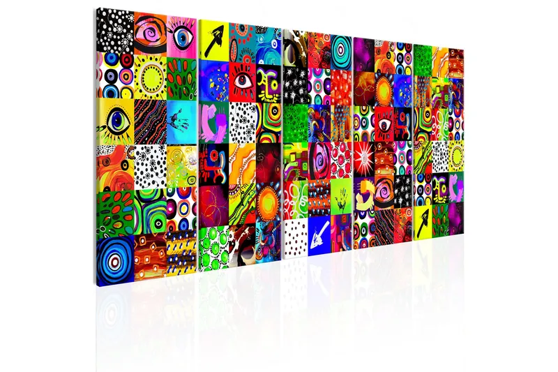 Tavla Colourful Abstraction 200x80, Artgeist sp. z o. o.