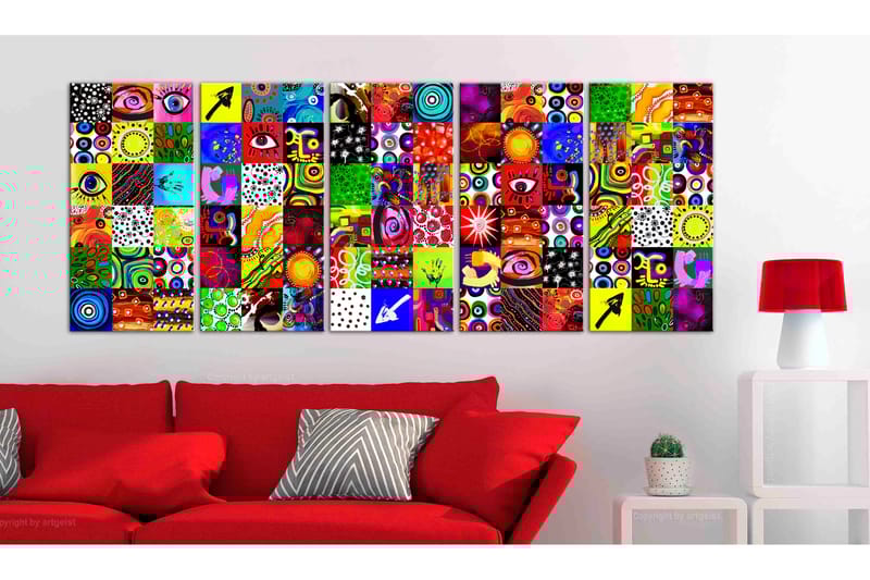 Tavla Colourful Abstraction 200X80 Flerfärgad - Artgeist sp. z o. o. - Inredning & dekor - Tavlor & konst - Canvastavla