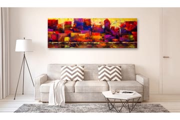 Tavla Colourful City Skyline 120x40 - Artgeist sp. z o. o. - Inredning & dekor - Tavlor & konst - Canvastavla