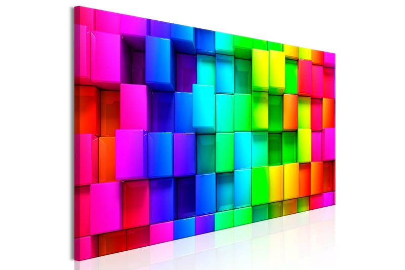 Tavla Colourful Cubes (1 Part) Narrow 150x50 - Artgeist sp. z o. o. - Inredning & dekor - Tavlor & konst - Canvastavla