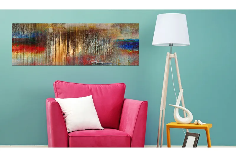 Tavla Colourful Rainstorm 150x50 - Artgeist sp. z o. o. - Inredning & dekor - Tavlor & konst - Canvastavla