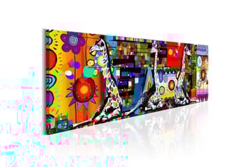 Tavla Colourful Savannah 150X50 Flerfärgad Djur