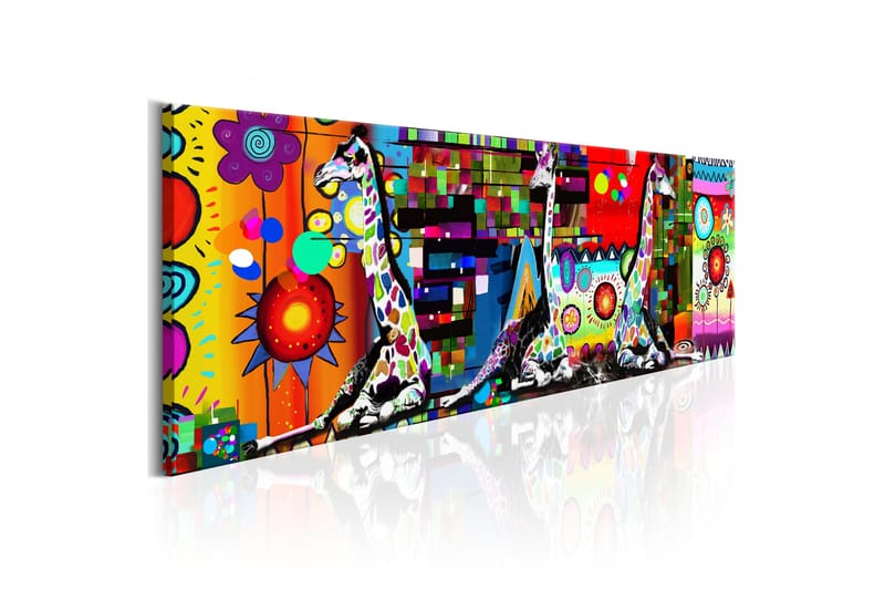 Tavla Colourful Savannah 150X50 Flerfärgad Djur - Artgeist sp. z o. o. - Inredning & dekor - Tavlor & konst - Canvastavla