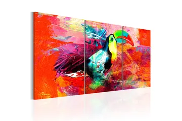 Tavla Colourful Toucan 60x30 - Artgeist sp. z o. o. - Inredning & dekor - Tavlor & konst - Canvastavla
