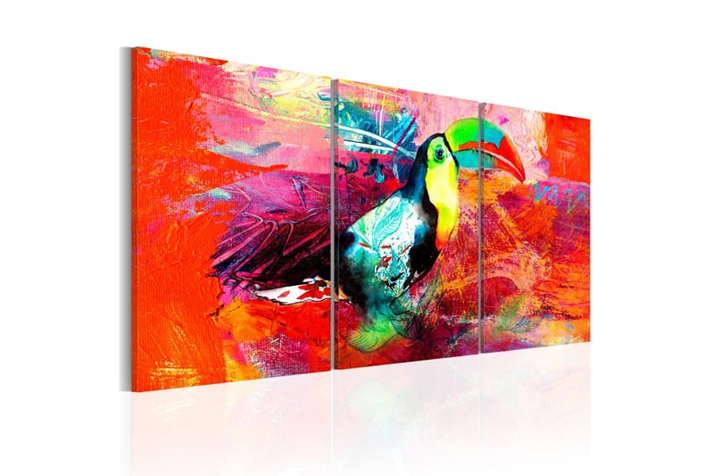 Tavla Colourful Toucan 60x30 - Artgeist sp. z o. o. - Inredning & dekor - Tavlor & konst - Canvastavla