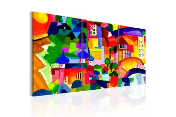 Tavla Colourful Town 120x60 - Artgeist sp. z o. o. - Inredning & dekor - Tavlor & konst - Canvastavla