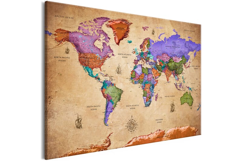 Tavla Colourful Travels 3 Parts 120X80 Flerfärgad - Artgeist sp. z o. o. - Inredning & dekor - Tavlor & konst - Canvastavla