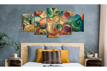 Tavla Colourful Waves 200x100 - Artgeist sp. z o. o. - Inredning & dekor - Tavlor & konst - Canvastavla