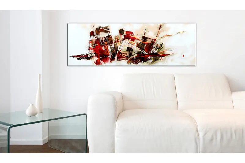 Tavla Compilation 120X40 Flerfärgad|Vit|Röd Abstrakt - Artgeist sp. z o. o. - Inredning & dekor - Tavlor & konst - Canvastavla