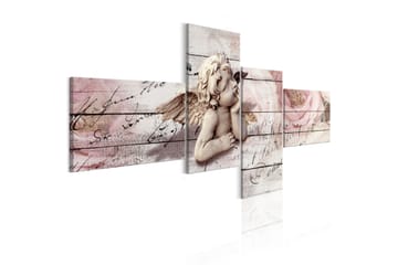 Tavla Contemplation 4 Parts 200X100 Flerfärgad|Rosa