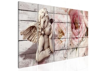 Tavla Contemplation 5 Parts Narrow 200X80 Rosa|Flerfärgad