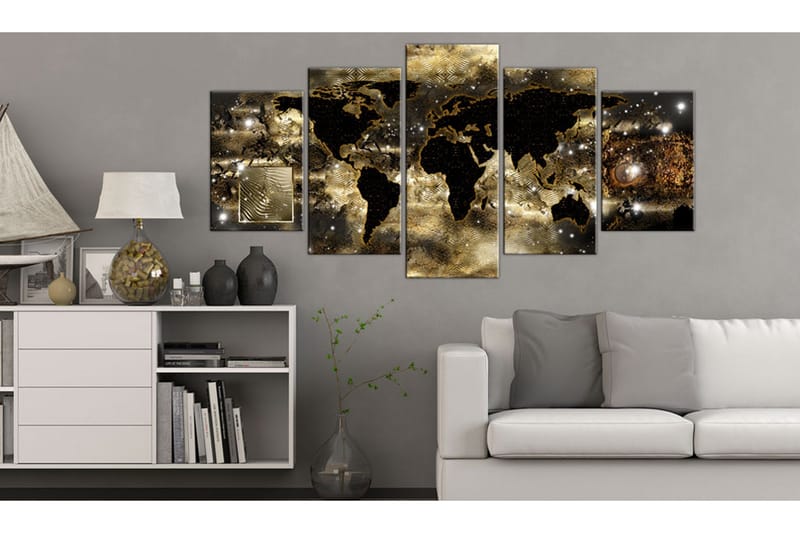 Tavla Continents Of Bronze 200x100 - Artgeist sp. z o. o. - Inredning & dekor - Tavlor & konst - Canvastavla