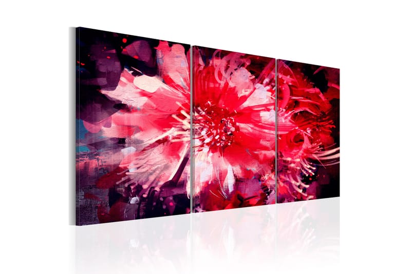 TAVLA Crimson Flowers 120x60 - Artgeist sp. z o. o. - Canvastavla
