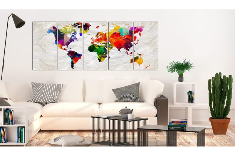 Tavla Crumpled Map 225x90, Artgeist sp. z o. o.