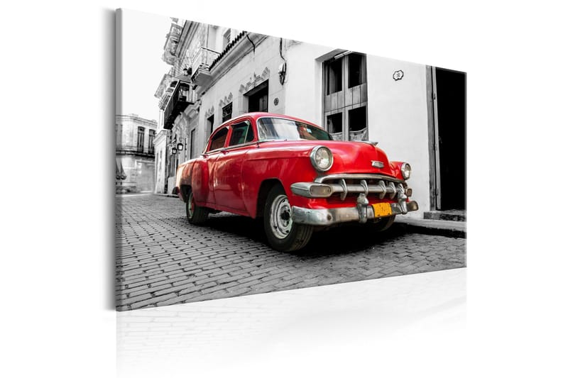 Tavla Cuban Classic Car (Red) 90x60 - Artgeist sp. z o. o. - Inredning & dekor - Tavlor & konst - Canvastavla