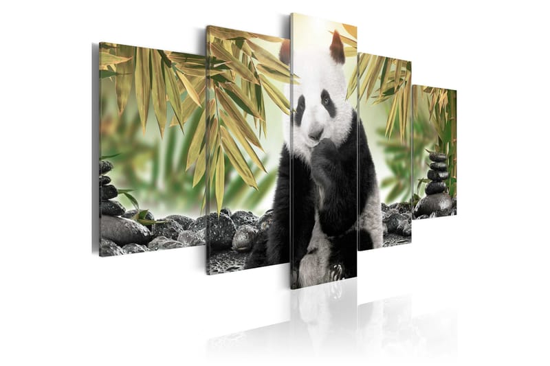 Tavla Cute Panda Bear 100X50 Flerfärgad - Artgeist sp. z o. o. - Inredning & dekor - Tavlor & konst - Canvastavla