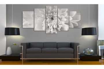 Tavla Dahlia Flower In Grey Shades 100x50 - Artgeist sp. z o. o. - Inredning & dekor - Tavlor & konst - Canvastavla