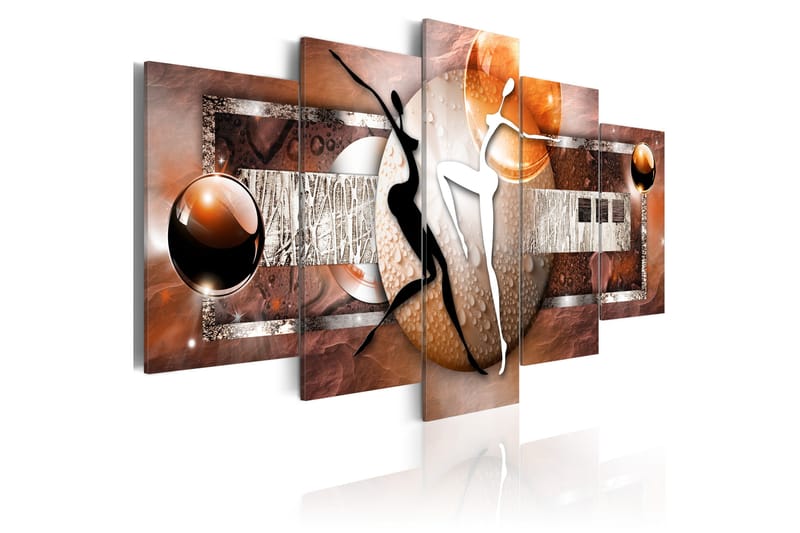Tavla Dance Of Elements Earth 200X100 Brun|Flerfärgad|Vit, Artgeist sp. z o. o.