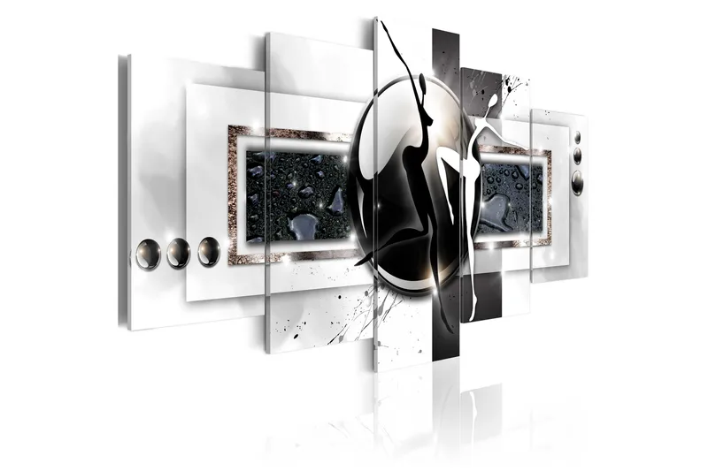 Tavla Dance Of Opposites 100X50 Vit, Artgeist sp. z o. o.