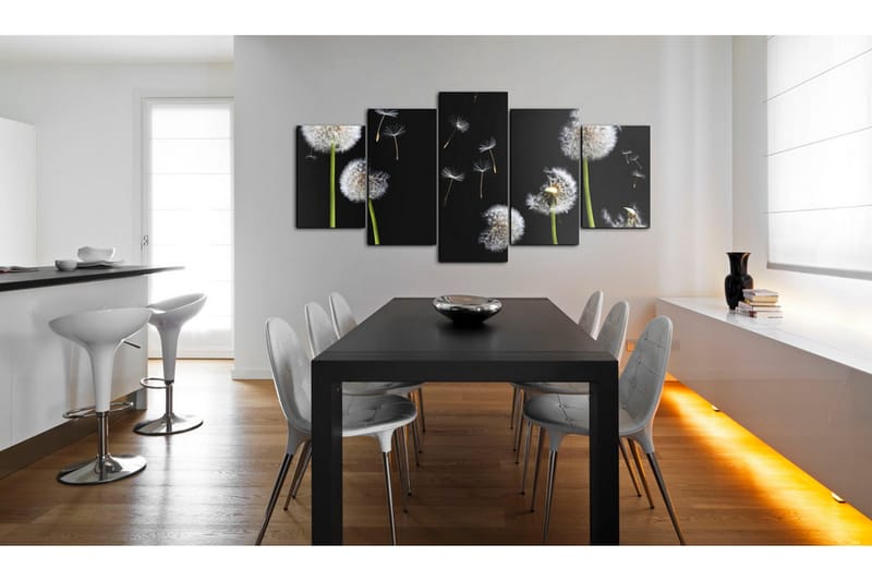Tavla Dandelion- Towards Freedom 200X100 Vit|Svart - Artgeist sp. z o. o. - Inredning & dekor - Tavlor & konst - Canvastavla