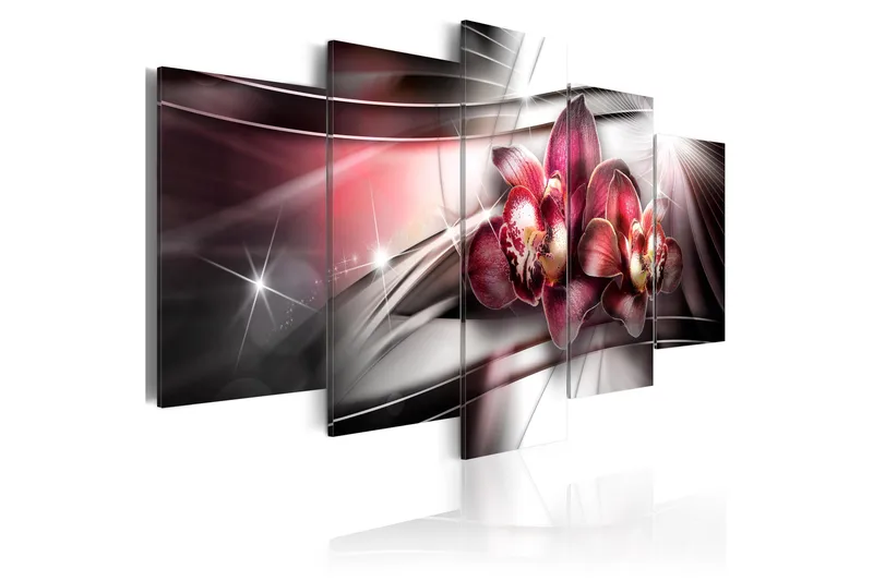 Tavla Dark Beauty 100X50 Röd, Artgeist sp. z o. o.