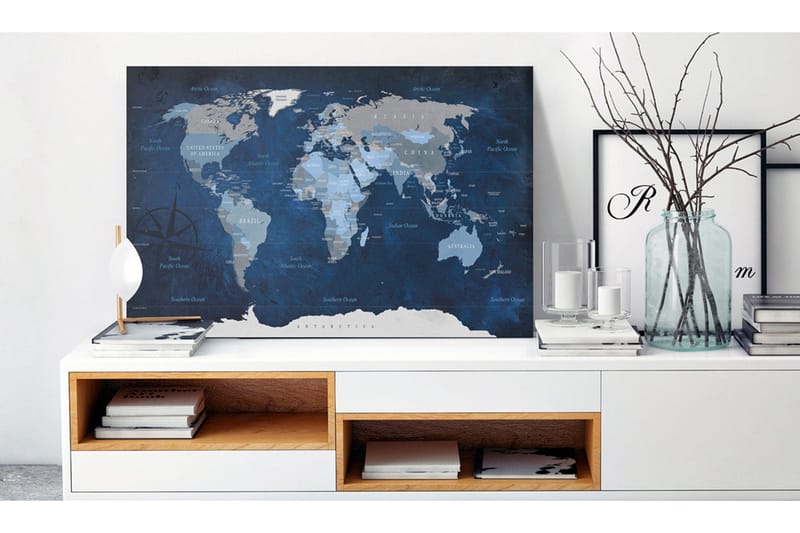 Tavla Dark Blue World 120x80, Artgeist sp. z o. o.