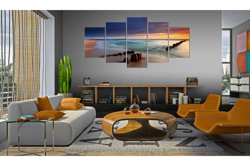 Tavla Dawn By The Sea 200X100 Flerfärgad - Artgeist sp. z o. o. - Inredning & dekor - Tavlor & konst - Canvastavla