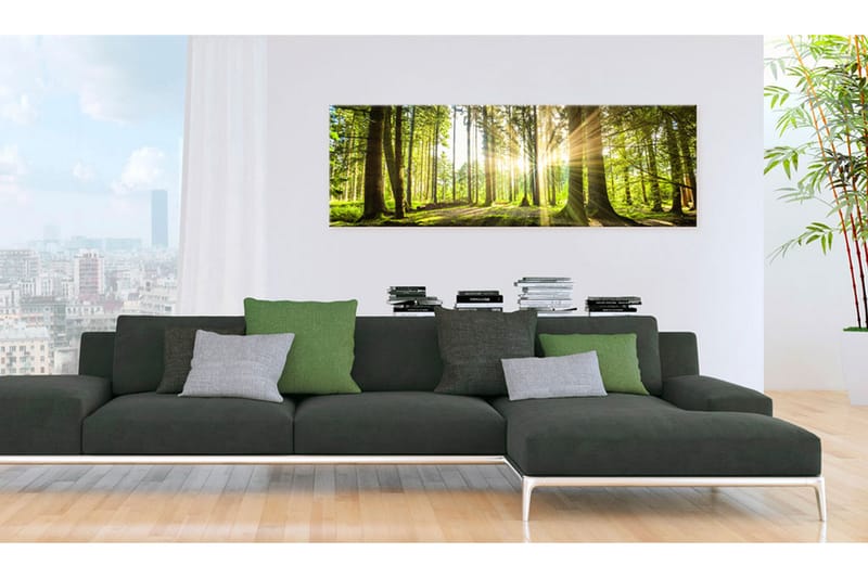 Tavla Daylight 120X40 Grön|Vit - Artgeist sp. z o. o. - Inredning & dekor - Tavlor & konst - Canvastavla