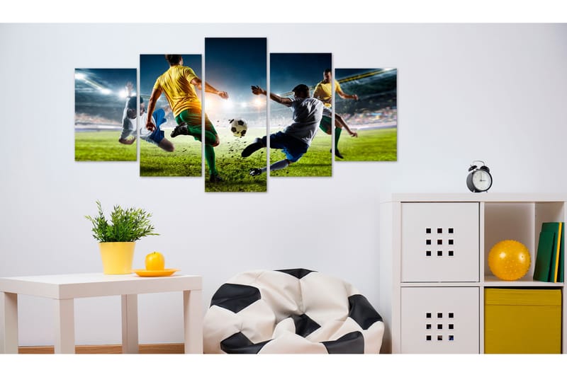 Tavla Decisive Tackle 5 Parts Wide 100X50 Flerfärgad - Artgeist sp. z o. o. - Inredning & dekor - Tavlor & konst - Canvastavla